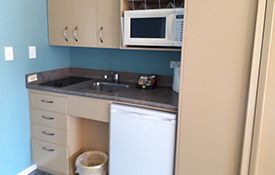 1-bedroom unit kitchenette