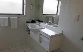 large two-bedroom family suite bathroom